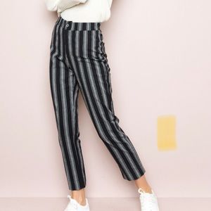 Brandy Melville Black/White Striped Tilden Pants